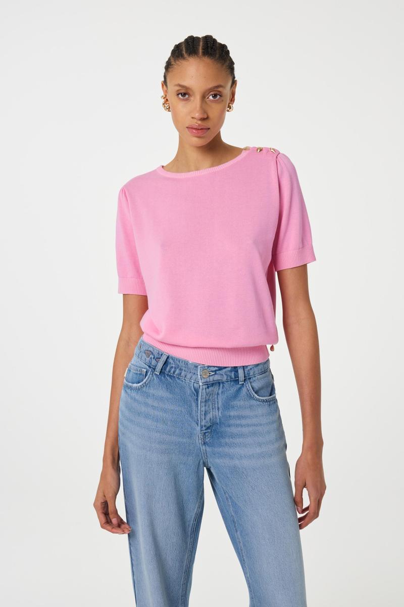 Fabienne Chapot Fabienne Chapot Gebreide Philou Pullover Roze 3