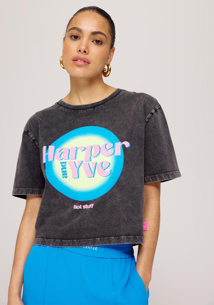 Harper & Yve Harper & Yve T-Shirt SS25Y305 Zwart 1