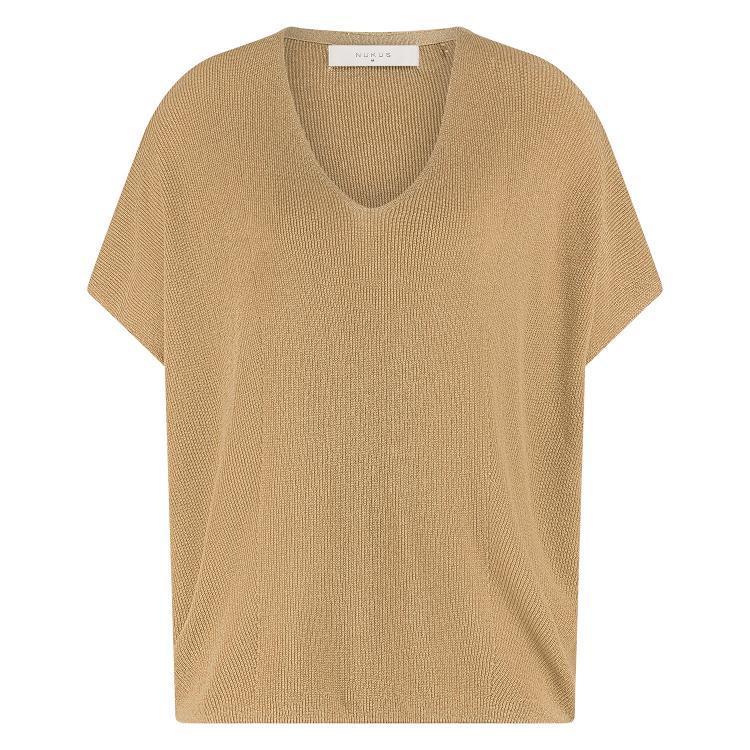 NUKUS Trui Dina Lurex Bruin 4