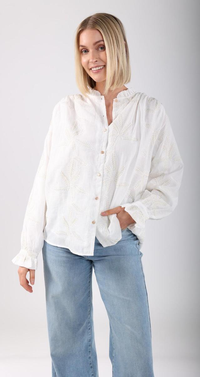 NUKUS NUKUS Blouse NKS02074 Wit 3