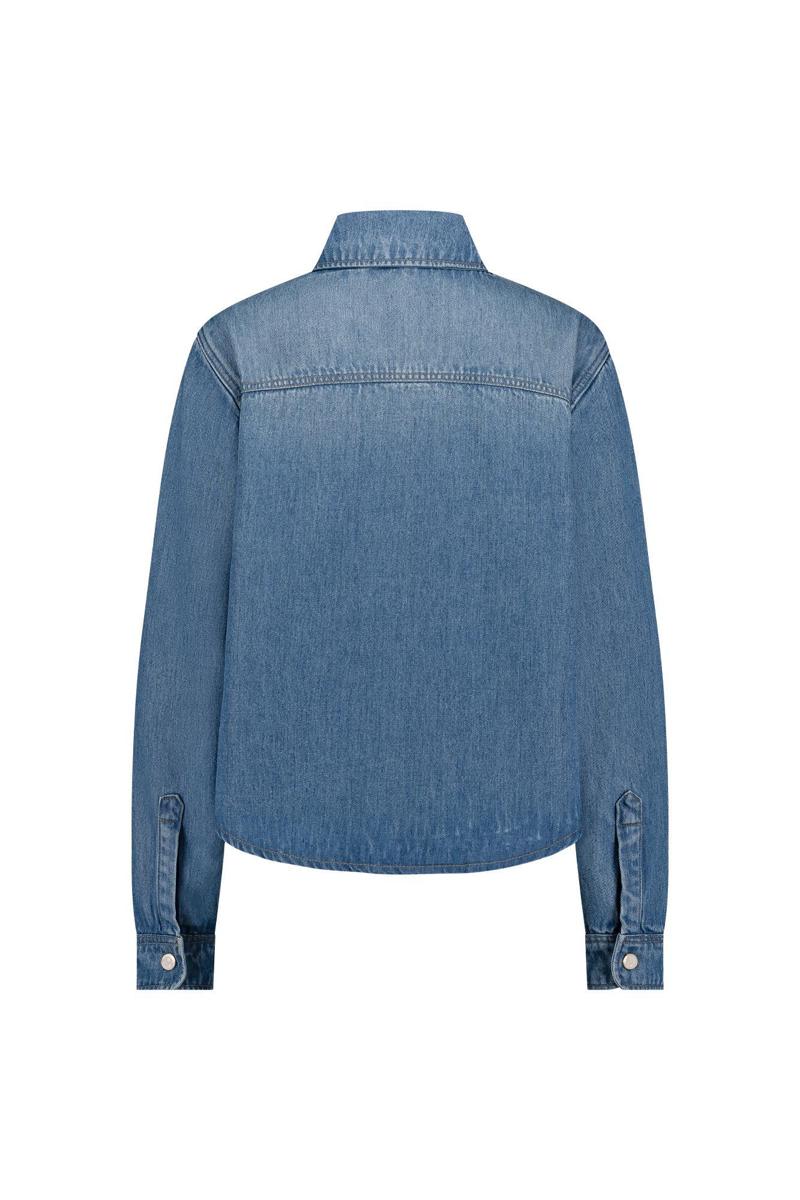 Studio Anneloes Studio Anneloes Blouse Sterre denim blou Blauw 2