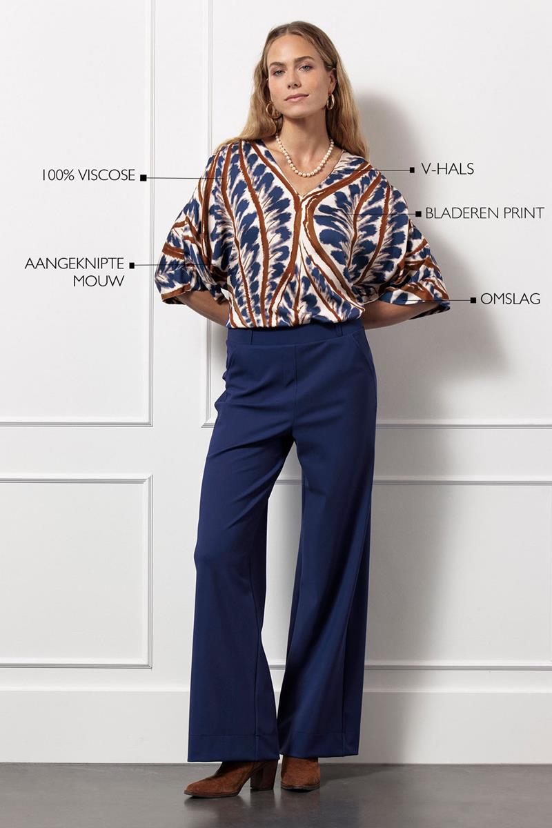Studio Anneloes Blouse Madison vneck top Bruin 1