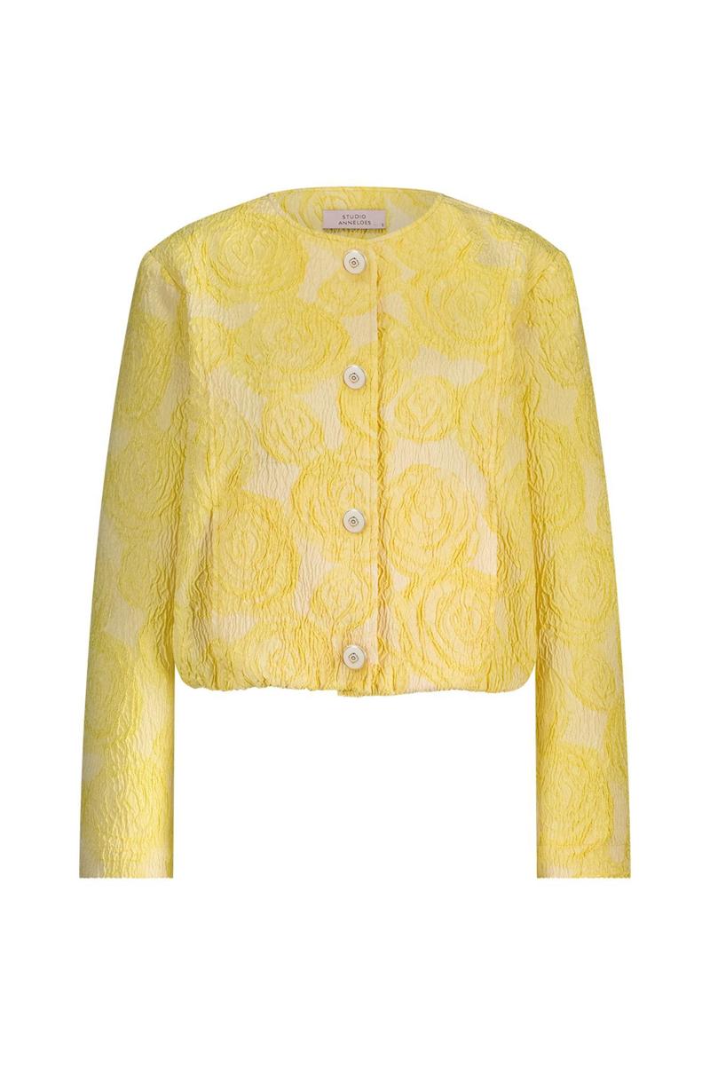 Studio Anneloes Studio Anneloes Blazer Wies jacquard jac Geel  1
