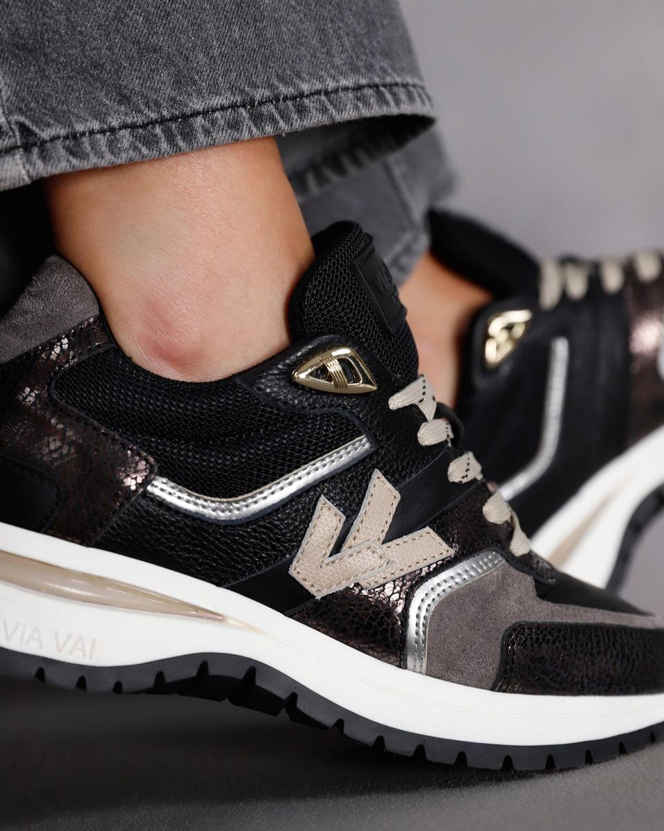 Via Vai Sneakers 62329 Zwart 6