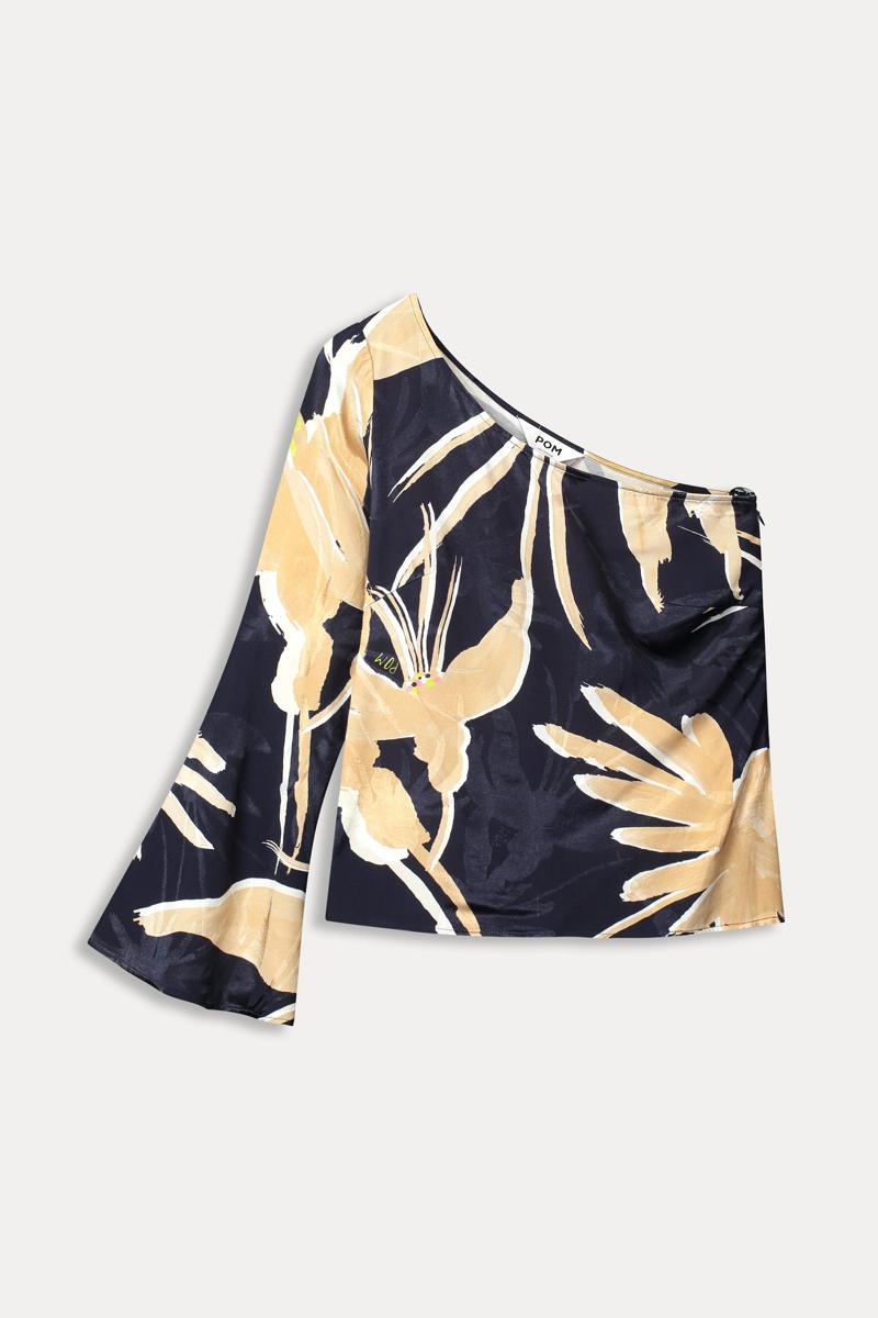 POM Amsterdam POM Amsterdam Blouse SP9169 Blauw 1
