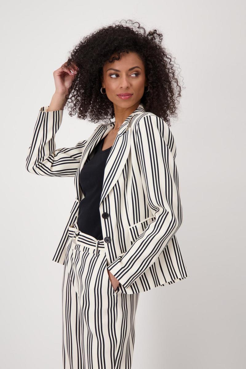 Monari Monari Blazer 409596 Zwart-Wit 4