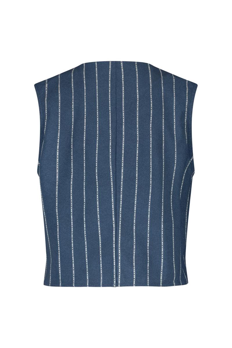 Studio Anneloes Studio Anneloes Gilet Sjuul pinstripe g Blauw 2
