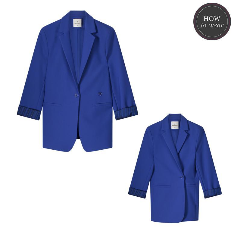 Summum Summum Blazer 1s1213-11680 Blauw 1