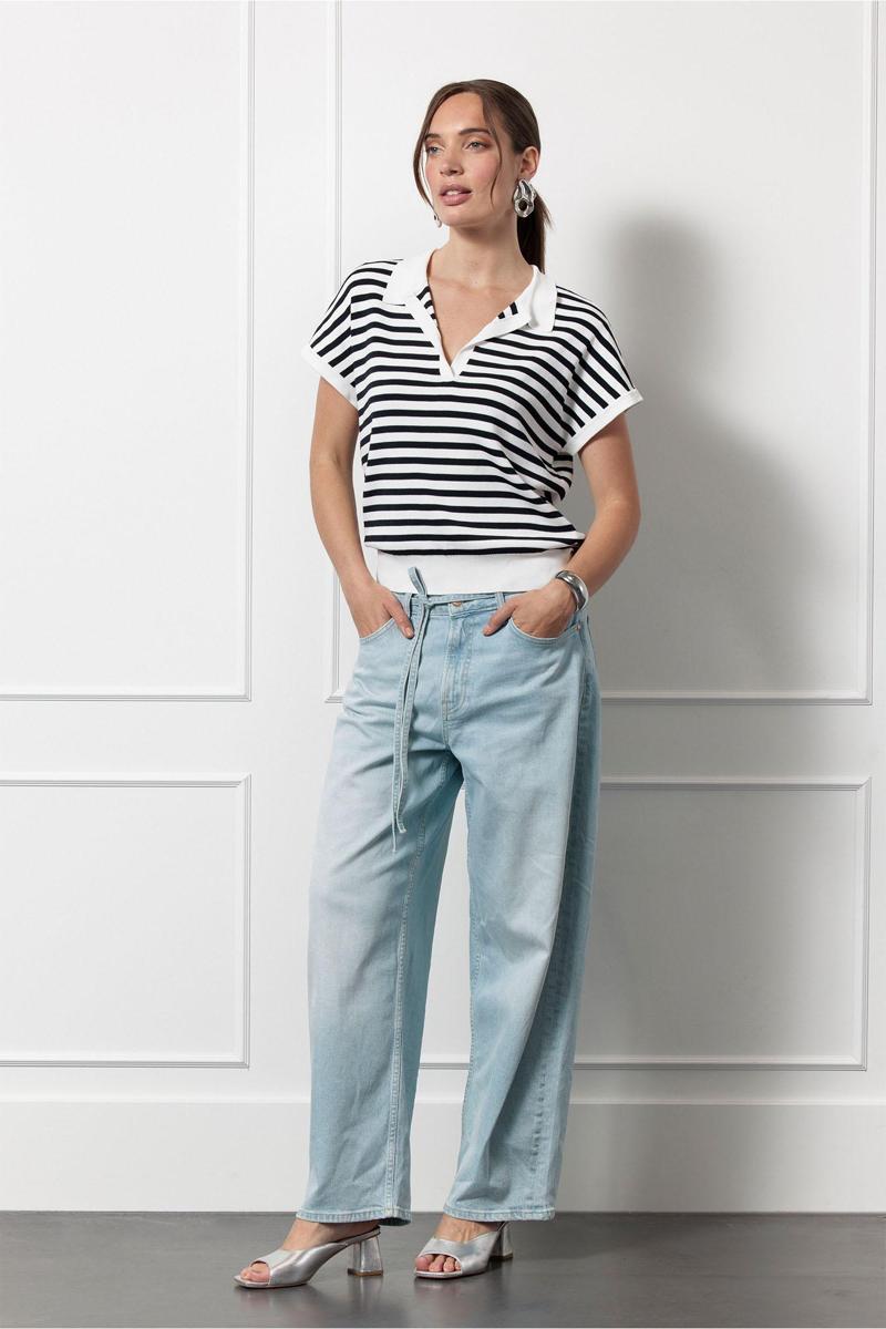 Studio Anneloes Studio Anneloes Trui Drew stripe ssl p Off-White 3