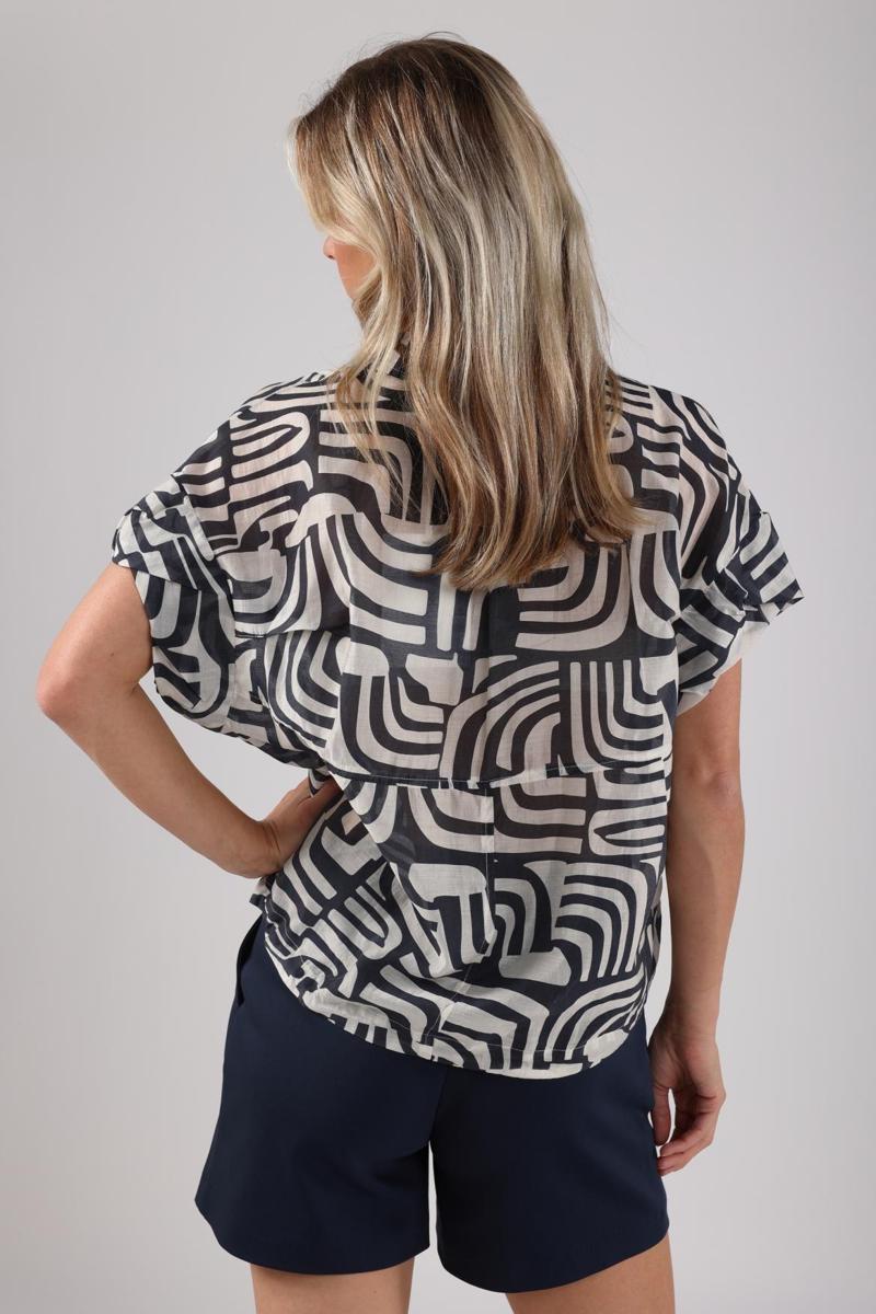 NUKUS NUKUS Blouse NKS02050 Blauw 4