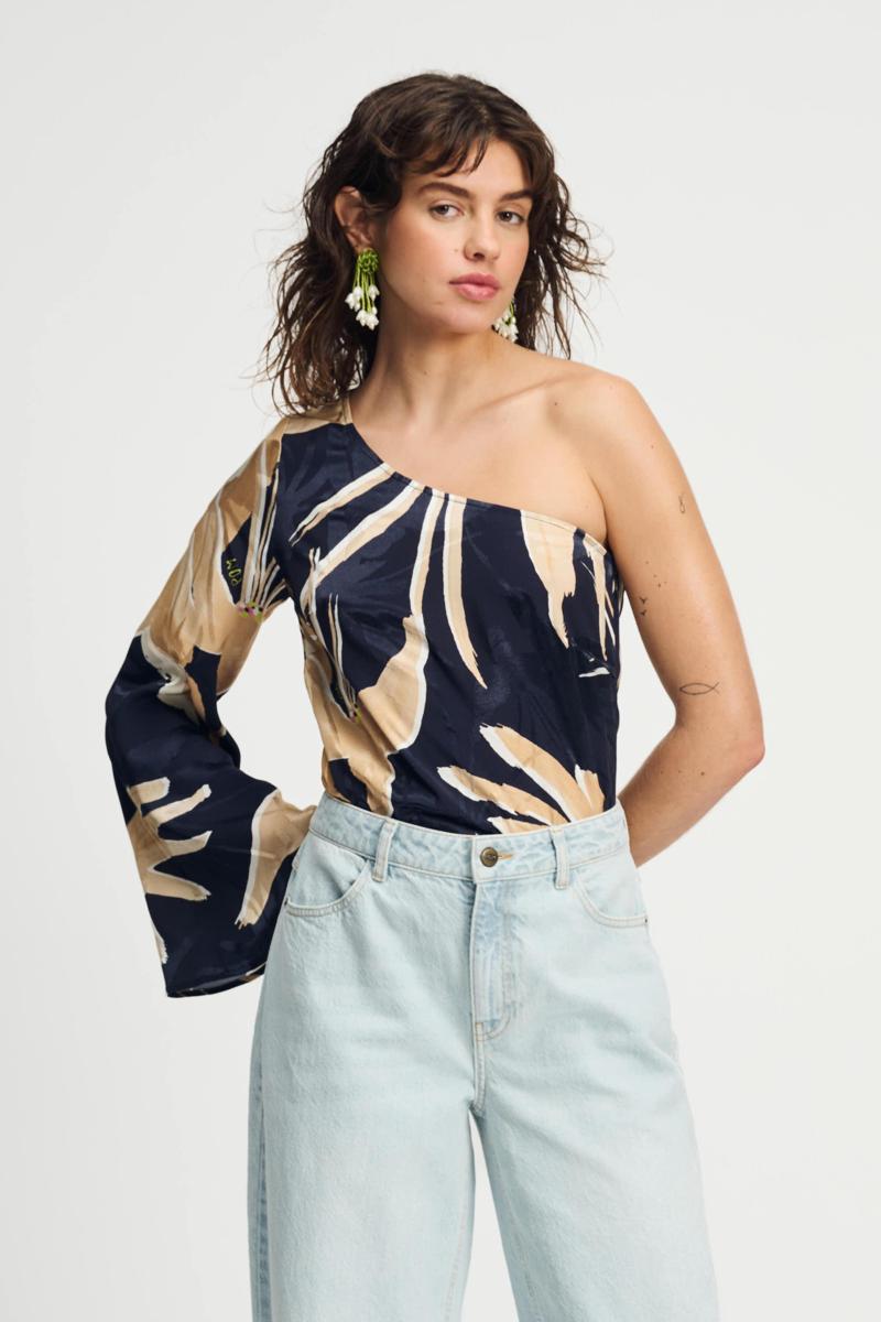 POM Amsterdam POM Amsterdam Blouse SP9169 Blauw 2