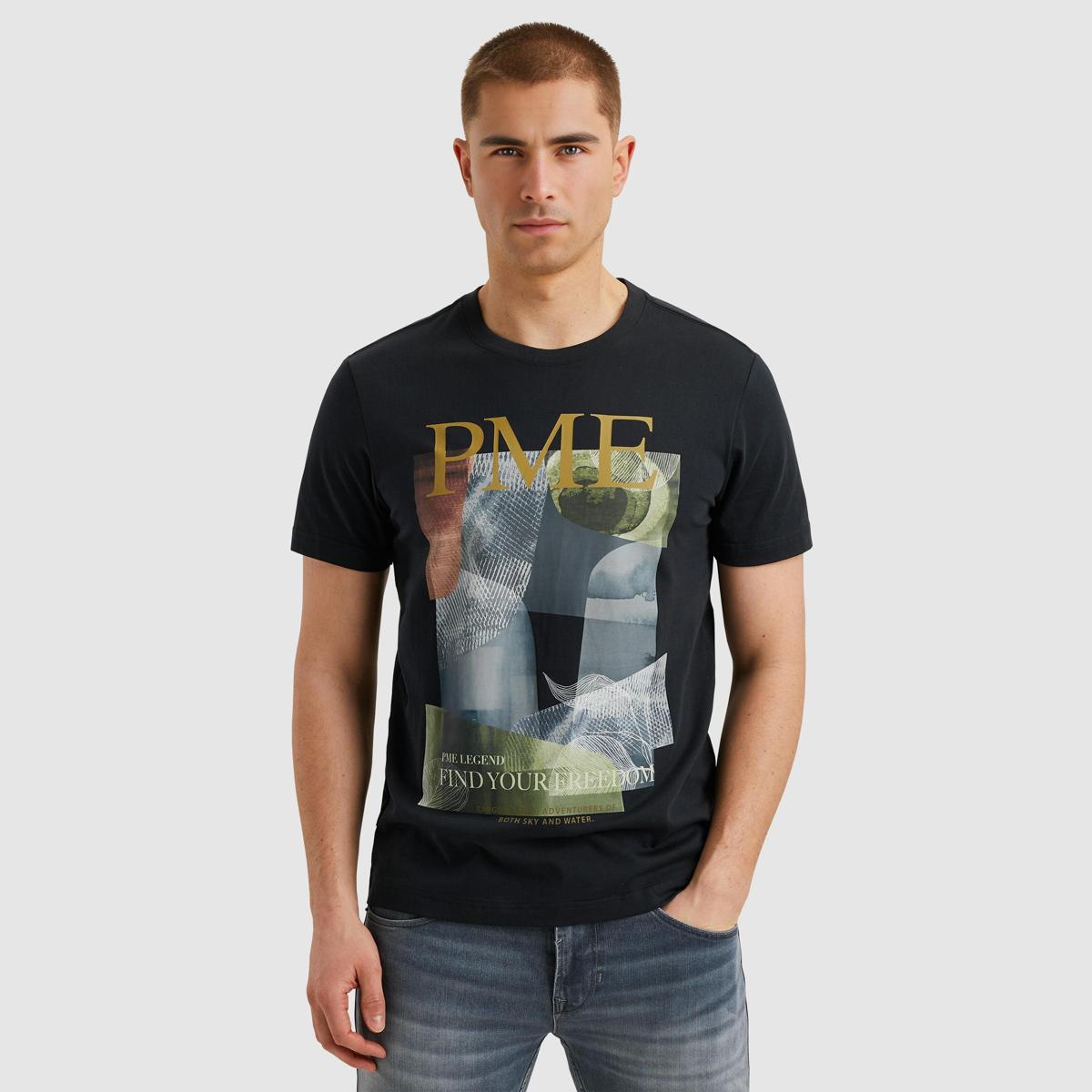 PME Legend PME Legend T-Shirt PTSS2504587 Blauw 3