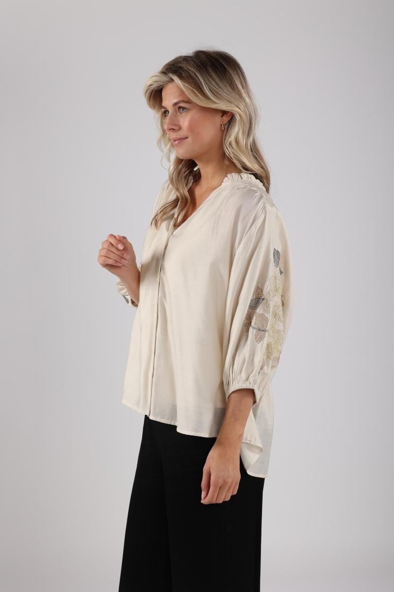 NUKUS NUKUS Blouse NKS02097 Wolwit 6