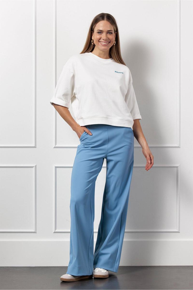 Studio Anneloes Pantalon Lexie Bonded Blauw 6