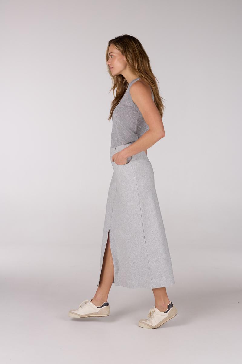 Jansen Amsterdam Jansen Amsterdam Rok GEORGIE SS25 Grijs 2