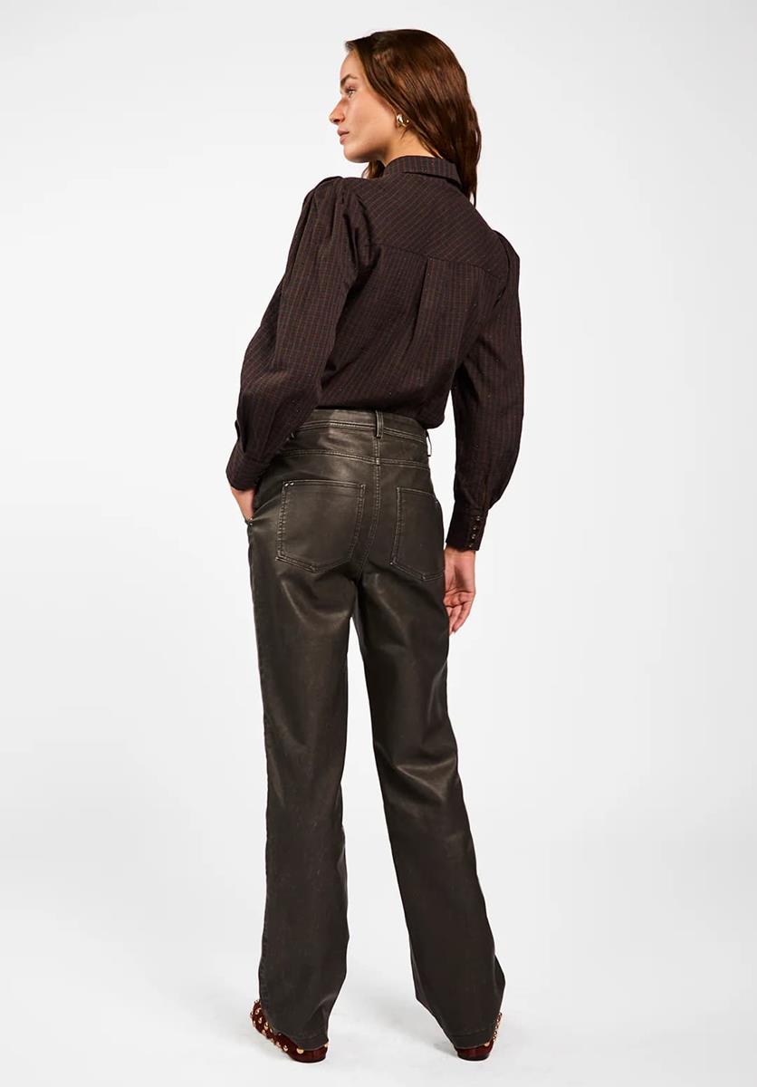 Aaiko Blouse JANESSE TIE CHECK Bruin 3