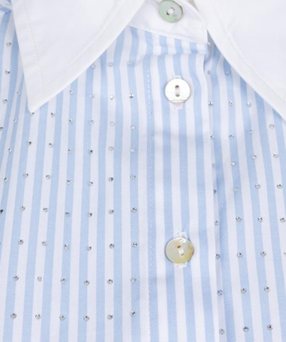 EsQualo EsQualo Blouse SP25.10032 Blauw 5