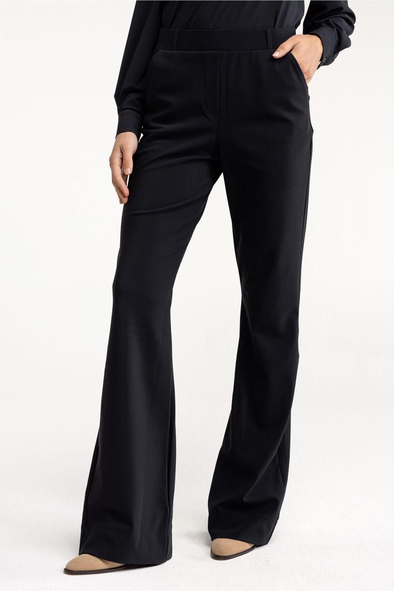 Studio Anneloes Studio Anneloes Pantalon Flair LONG bonded Zwart 4