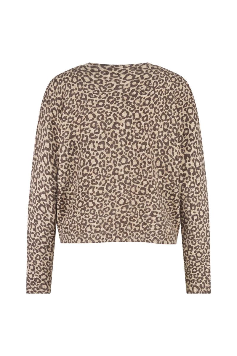 Studio Anneloes Vest Delia leopard car Bruin 3