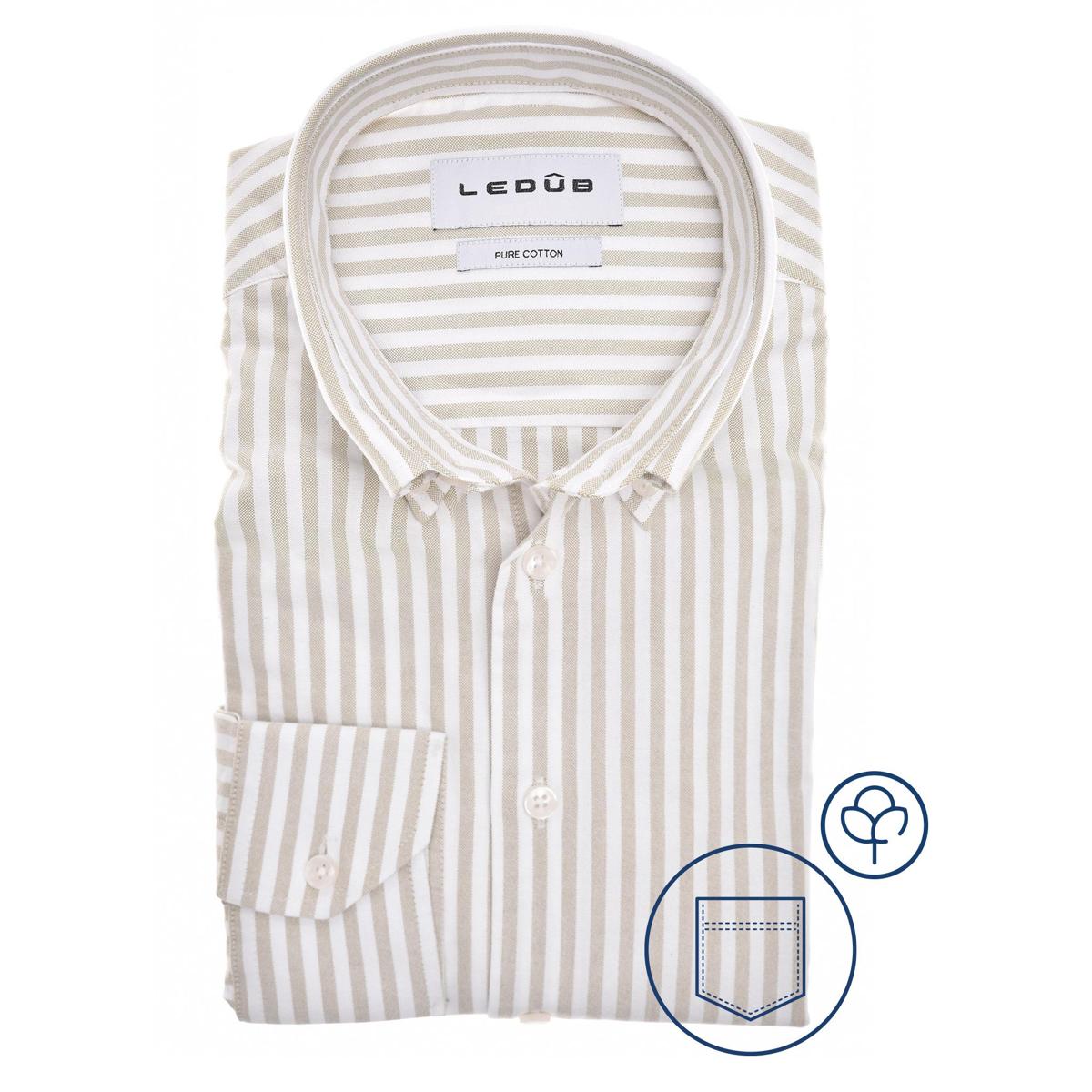 Ledûb Ledûb Overhemd 0142883 Bruin 1