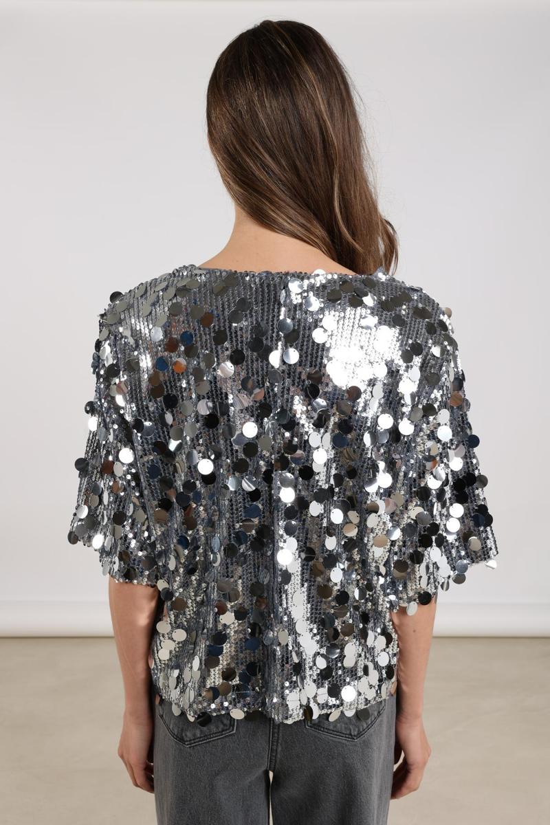 NUKUS Blouse NKF01048 Zilver 3