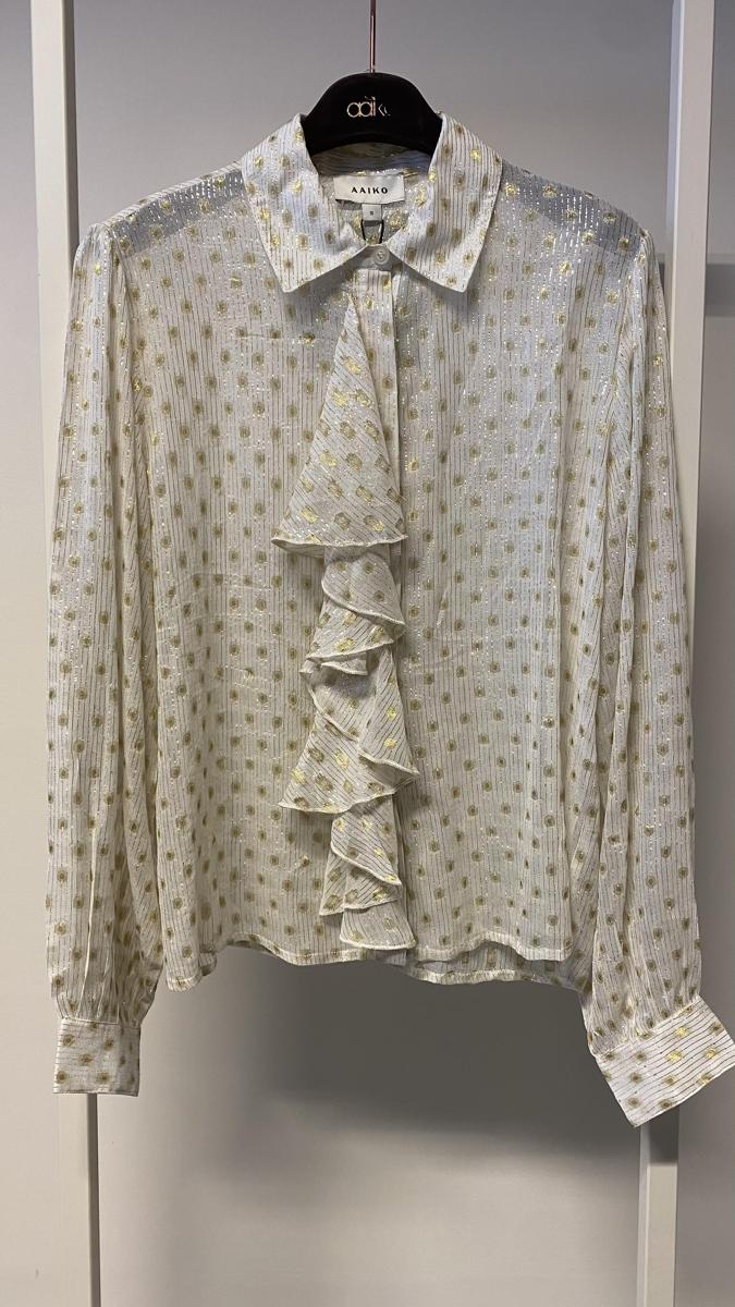 Aaiko Blouse YALISE DOT TBA Wit 1