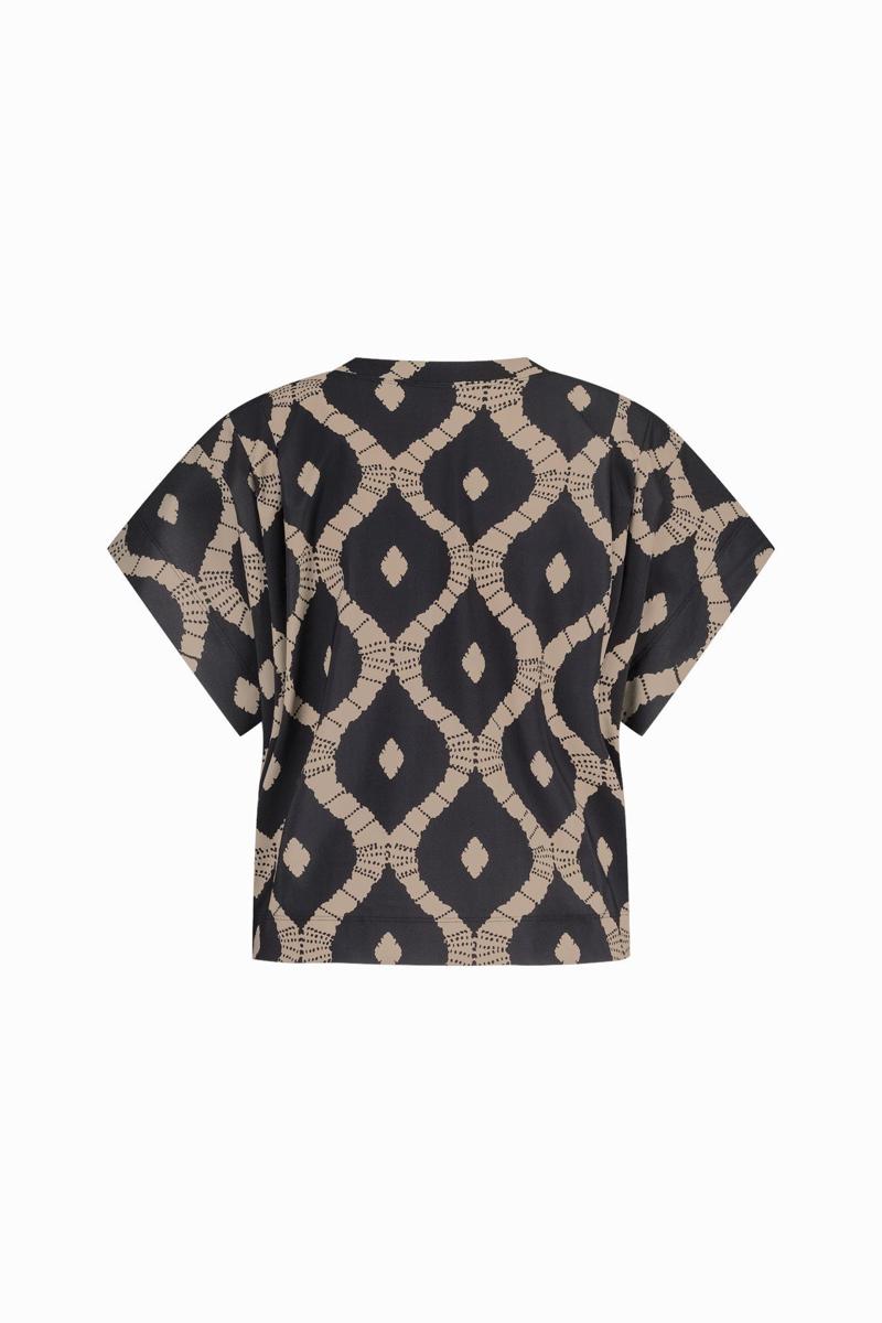 Studio Anneloes Blouse Renske batik top Zwart 3