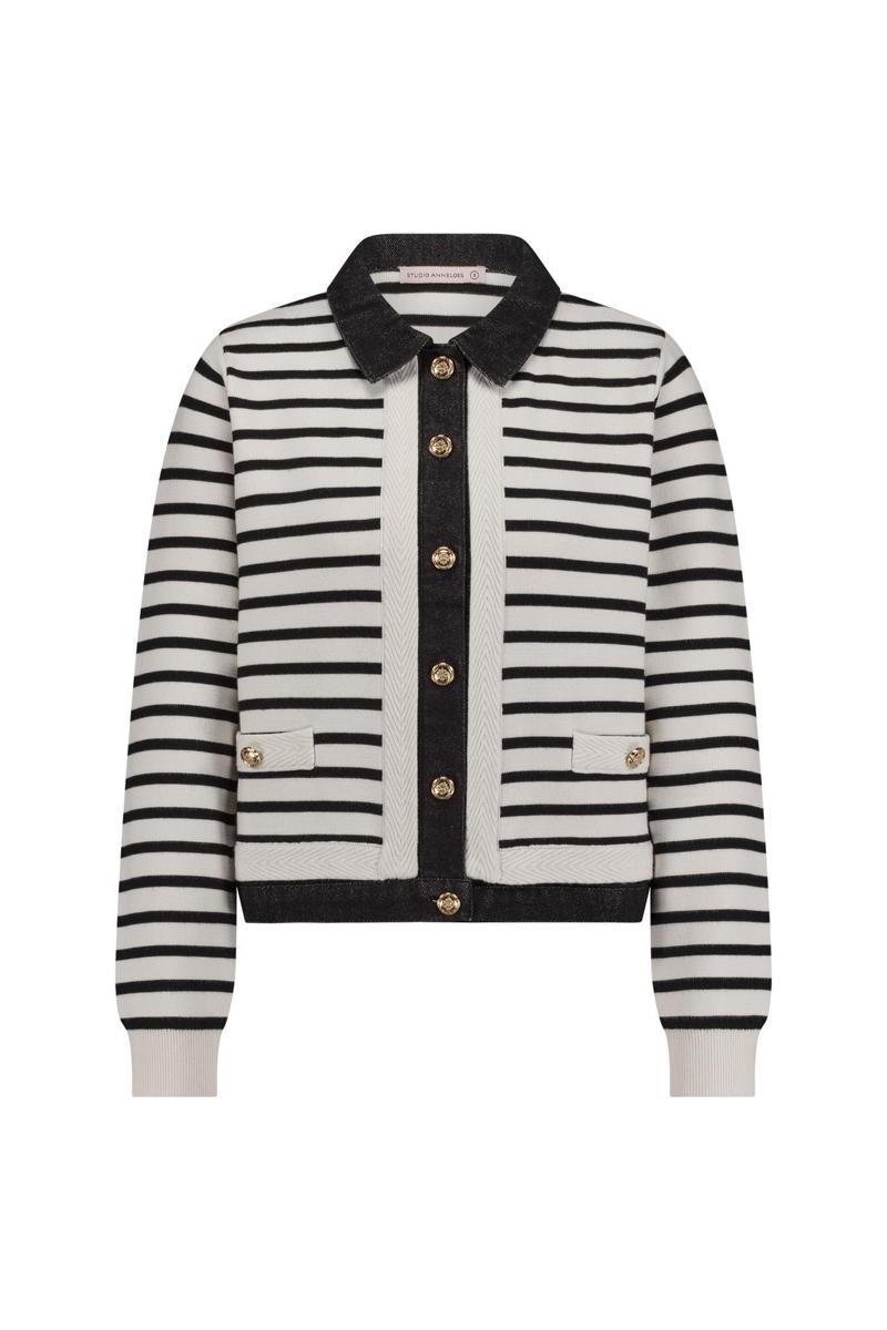 Studio Anneloes Studio Anneloes Blazer Norelli stripe de Wolwit 1