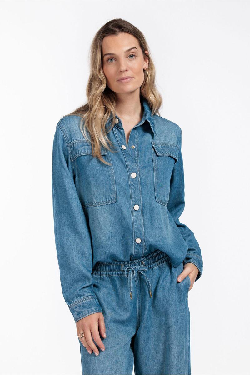 Studio Anneloes Studio Anneloes Blouse Sterre denim blou Blauw 5