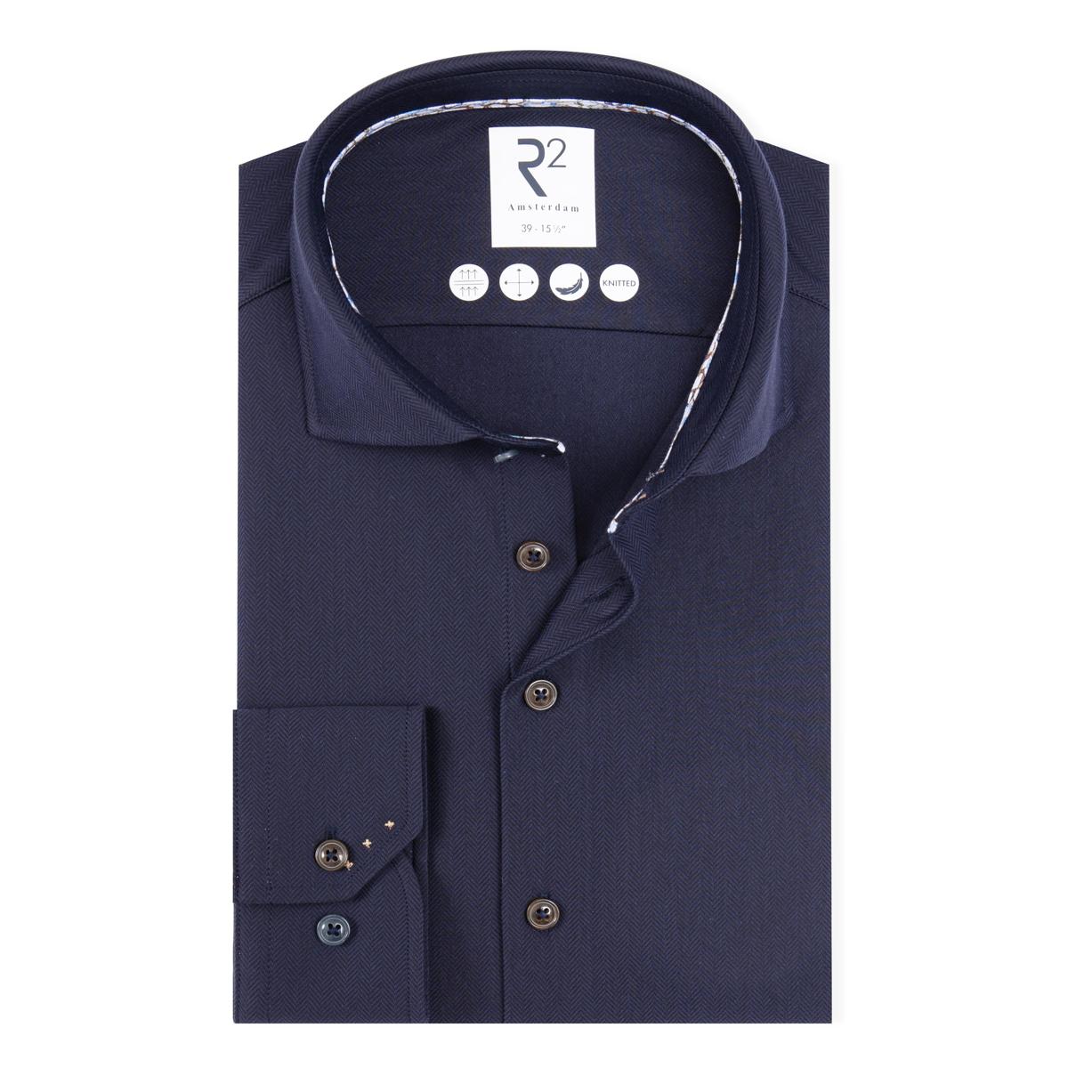 R2 Amsterdam Overhemd 130.WSP.005 Blauw 1