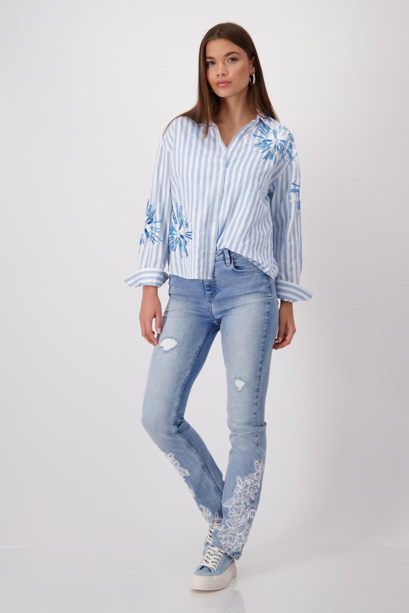 Monari Monari Blouse 409145 Blauw 3
