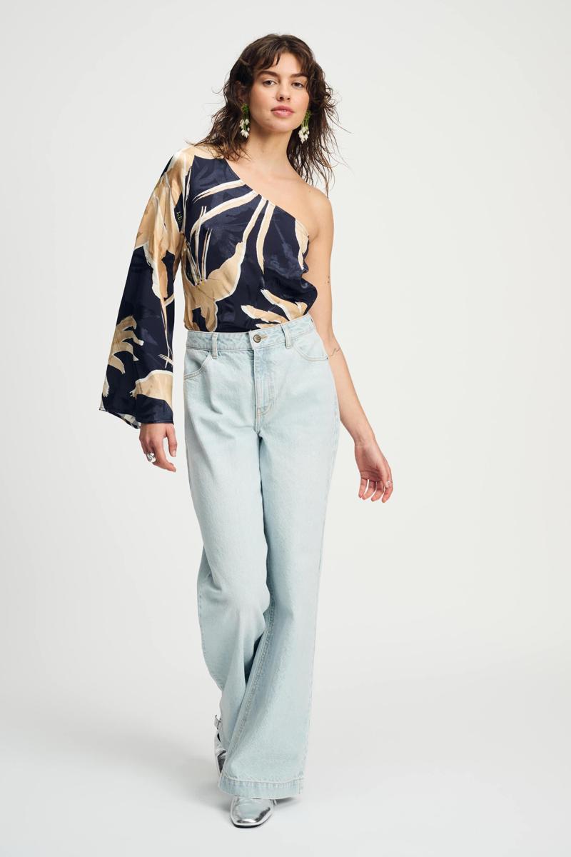 POM Amsterdam POM Amsterdam Blouse SP9169 Blauw 4