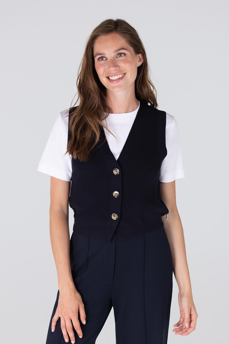 Jansen Amsterdam Vest Billie Blauw 1