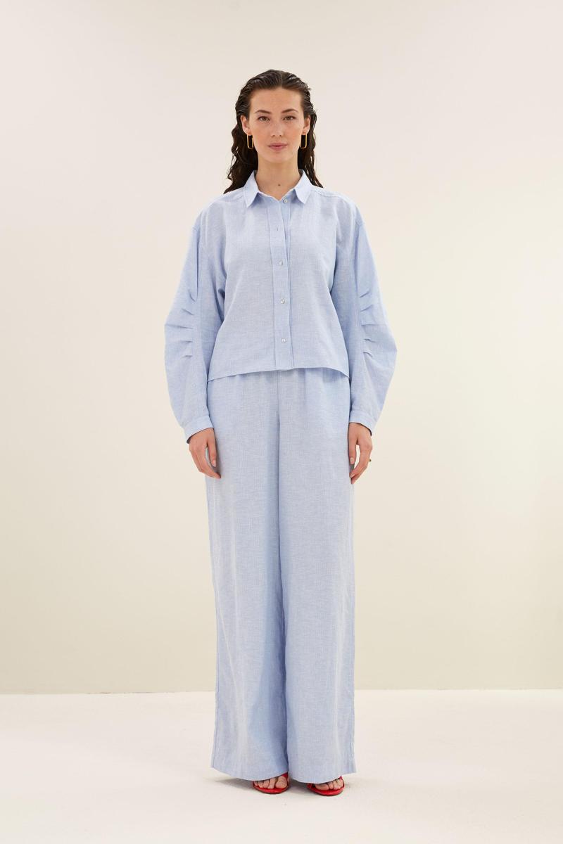 By-Bar By-Bar Blouse Penny Pinstripe Blauw 1
