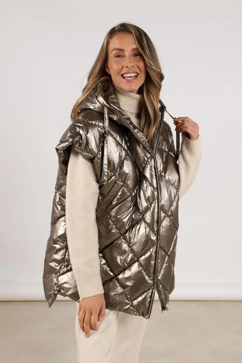 NUKUS Bodywarmer Willow Taupe 1