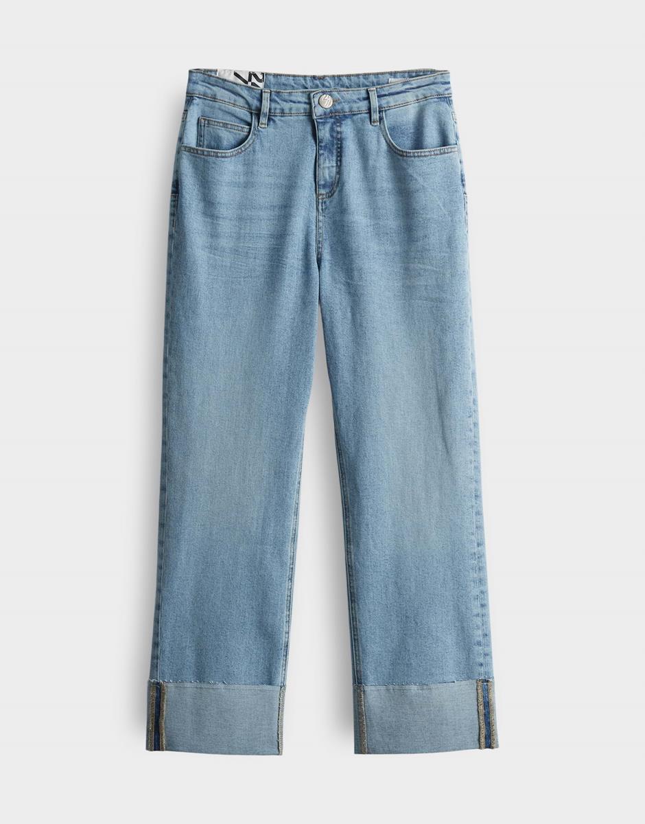 OPUS Jeans Lani Turn Up Blauw 2