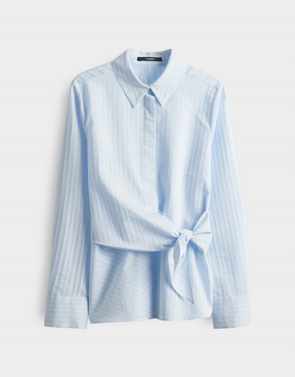 SOMEDAY SOMEDAY Blouse Zellissima Stripe Blauw 2