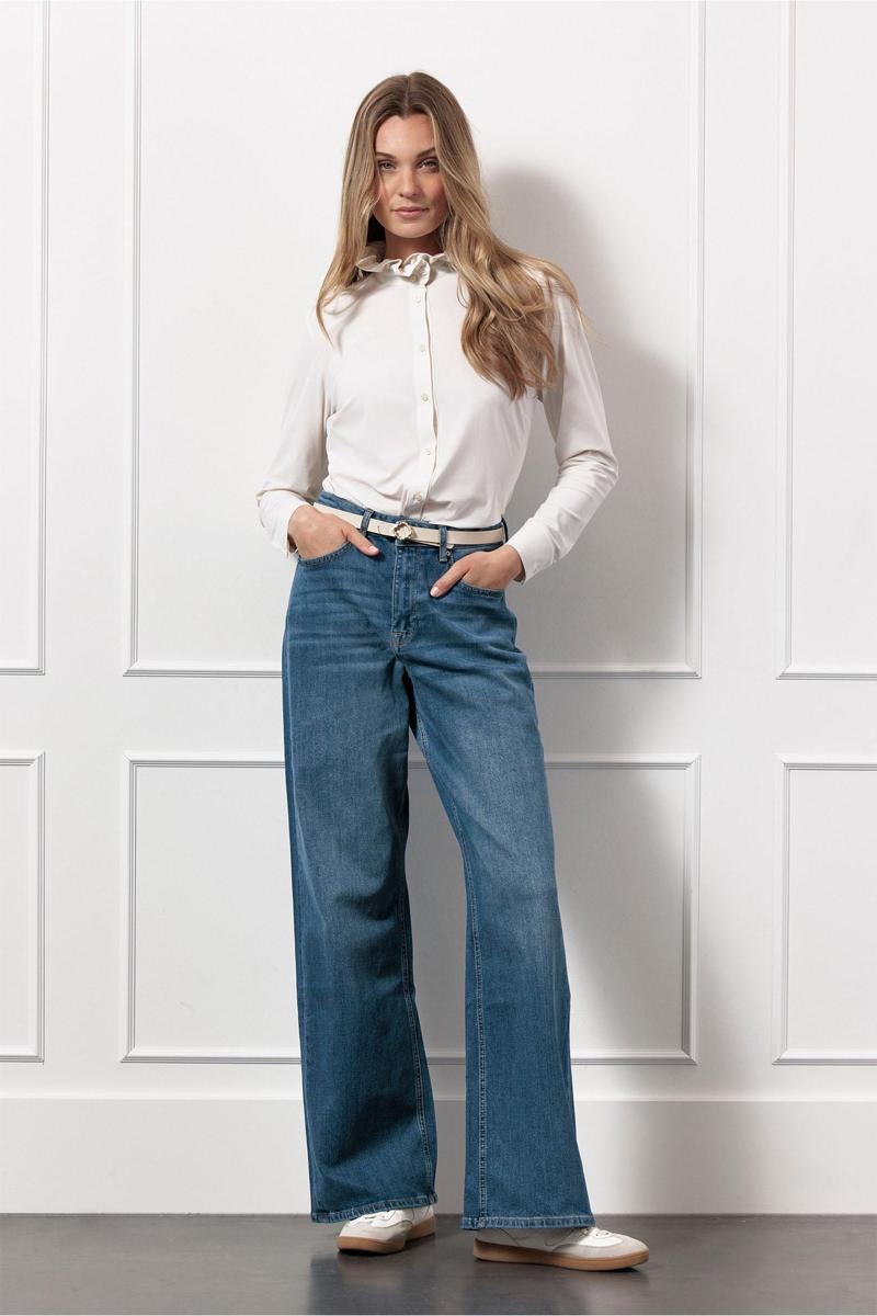 Studio Anneloes Blouse Helena ruffle blo Off-White 4