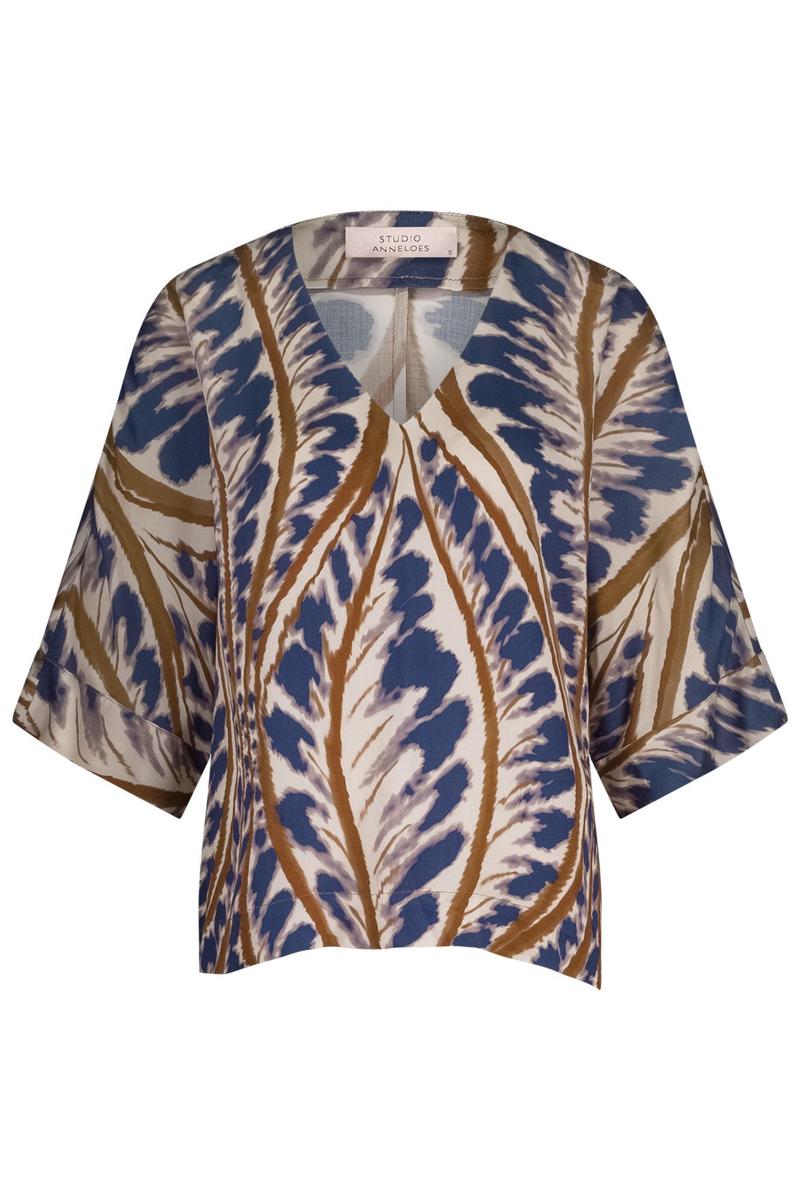 Studio Anneloes Blouse Madison vneck top Bruin 2