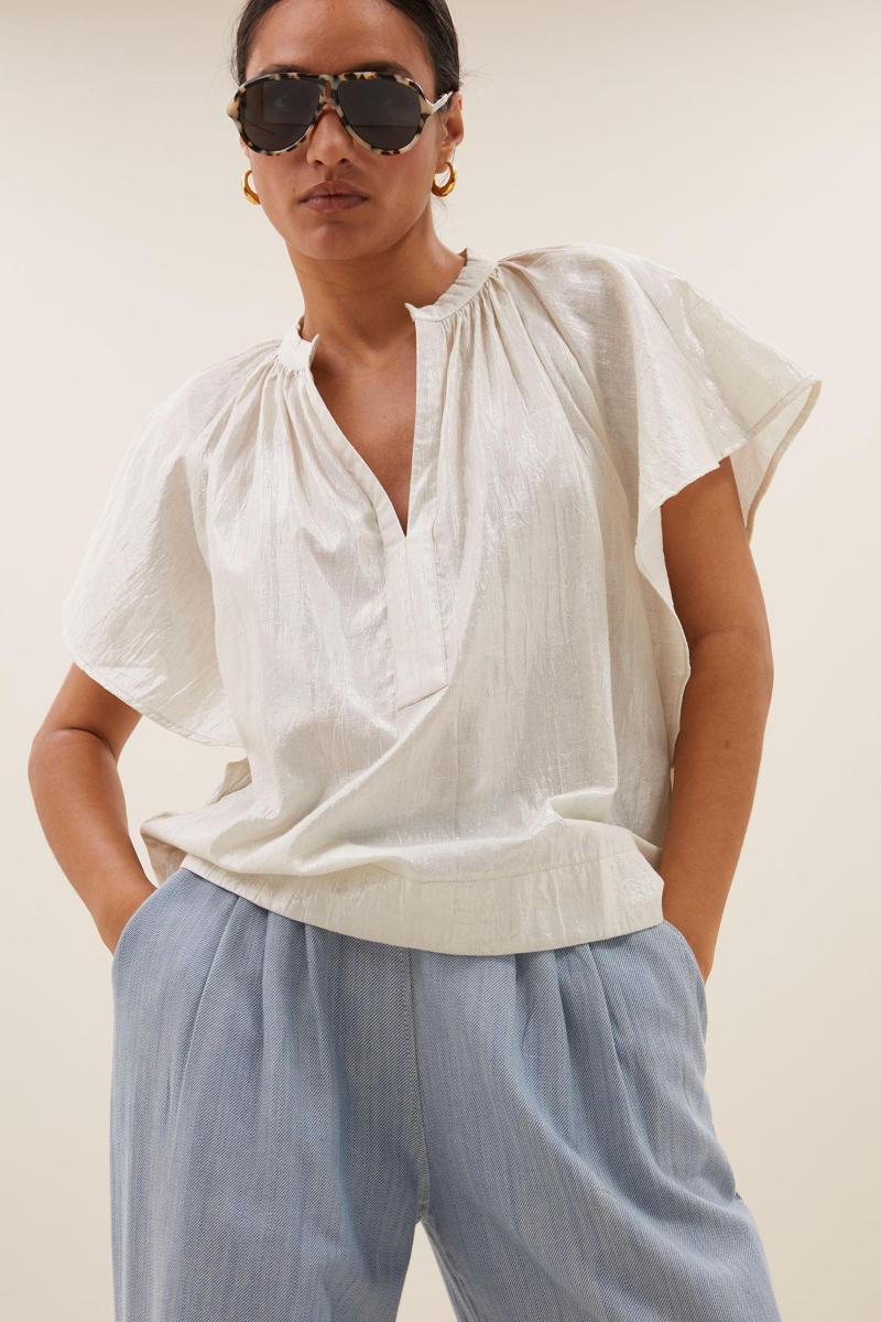 By-Bar By-Bar Blouse Vina Lurex Blouse Off-White 5
