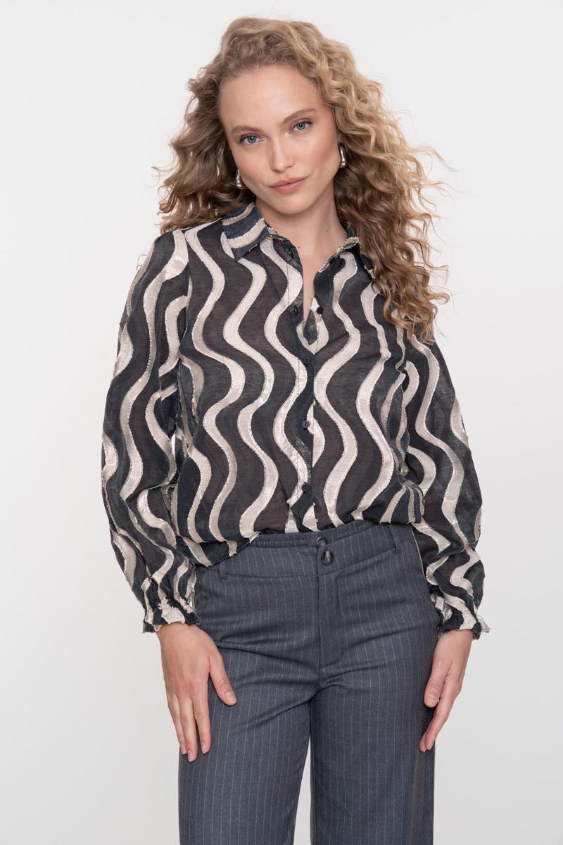 Geisha Blouse 53915-20 Zwart 1
