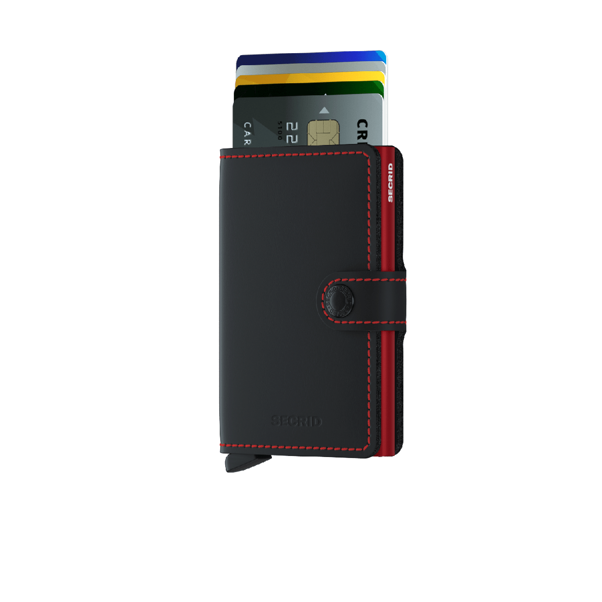 Secrid Secrid Miniwallet Matte Black Red Zwart 2
