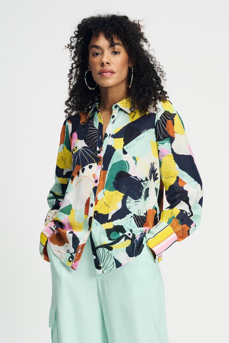 POM Amsterdam POM Amsterdam Blouse SP9142 Groen 2