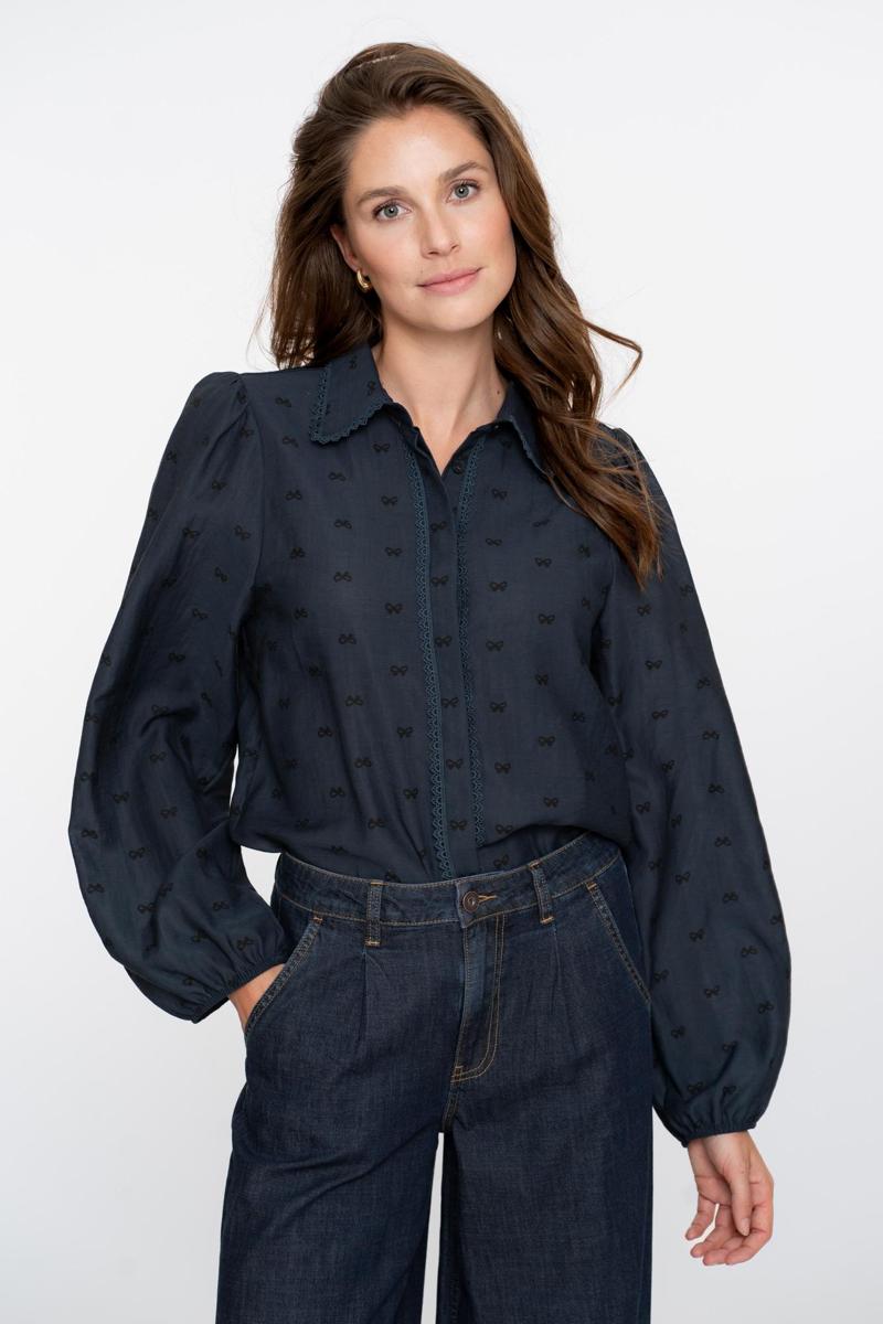 Geisha Blouse 53533-14 Blauw 1