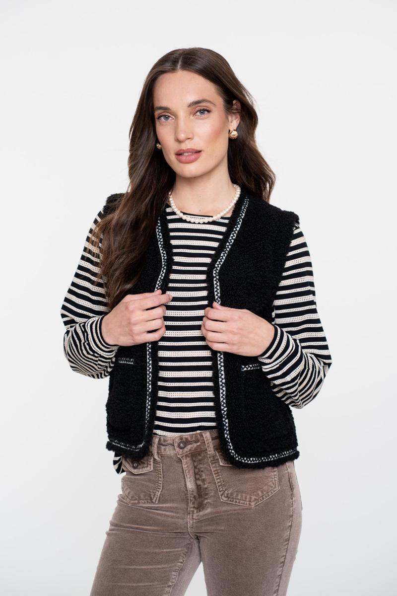 Geisha Gilet 55541-19 Zwart 1