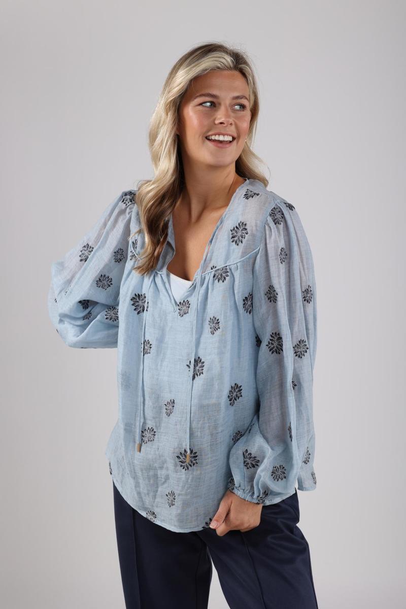 NUKUS NUKUS Blouse NKS02036 Blauw 5