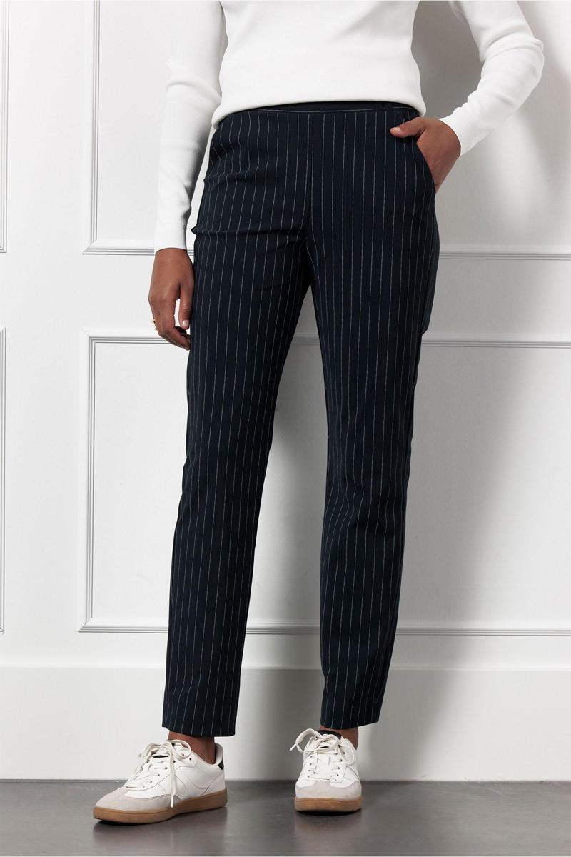 Studio Anneloes Studio Anneloes Pantalon Anne pinstripe tr Blauw 4