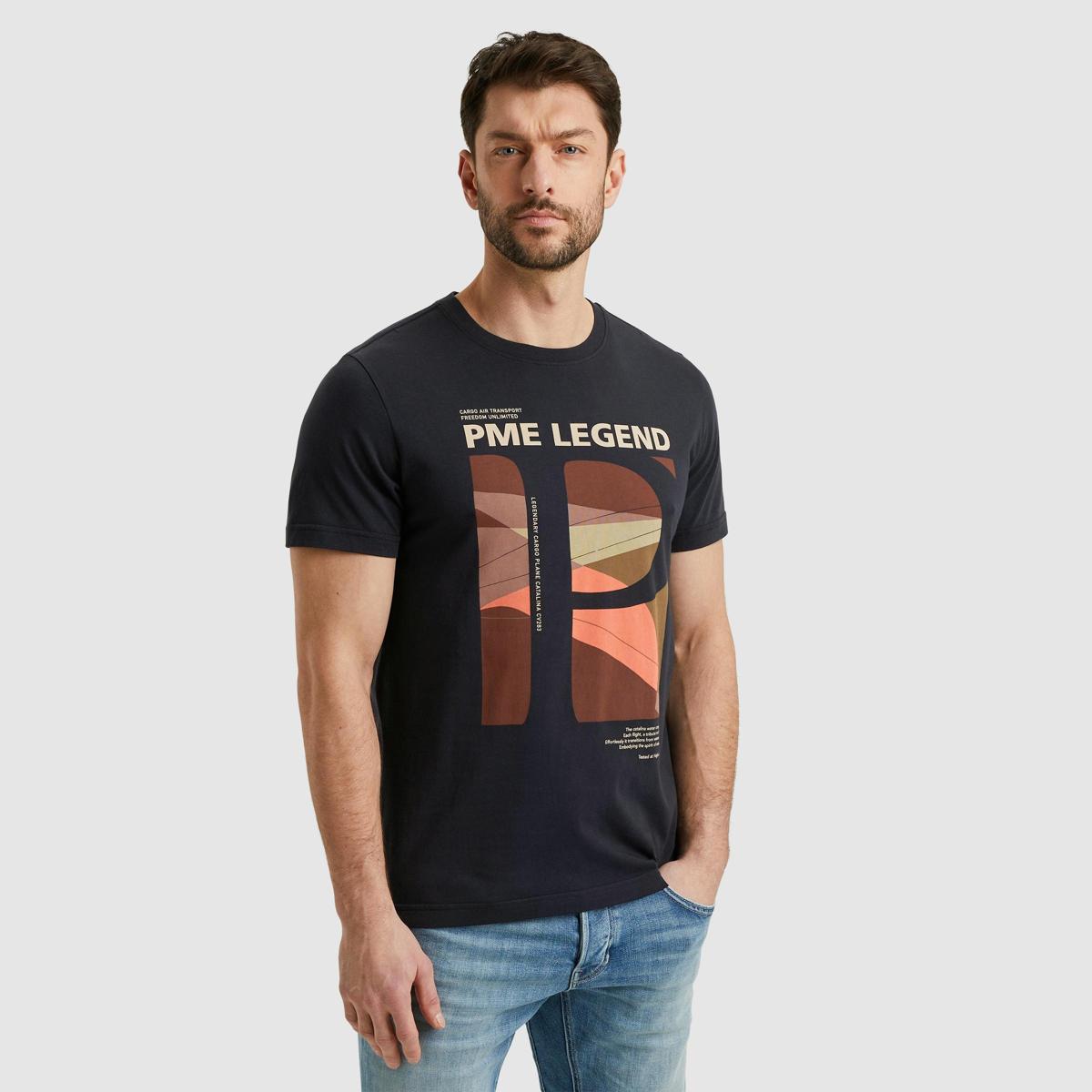 PME Legend PME Legend T-Shirt PTSS2504583 Blauw 3