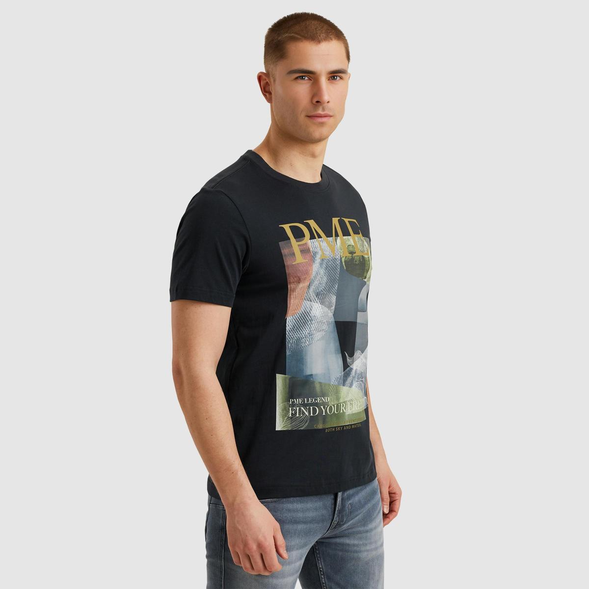 PME Legend PME Legend T-Shirt PTSS2504587 Blauw 6