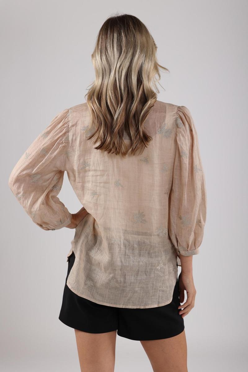 NUKUS NUKUS Blouse NKS02072 Zand 4